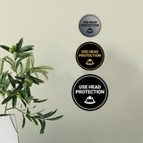 Circle Use Head Protection Wall or Door Sign