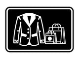 Signs ByLITA Classic Framed Coat and Bags Check Graphic Wall or Door Sign
