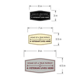 Signs ByLITA Fancy Home of a True Patriot: A Veteran Lives Here Easy Installation | Honor Veterans with Military Signs | US Pride | Businesses and Homes Wall or Door Sign