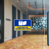 Classic Framed Plus Please Don’t Use Too Much Toilet Paper Wall or Door Sign | Restroom RV Accessories