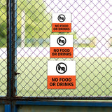 Square Plus No Food or Drinks Wall or Door Sign | Workplace Health and Hygiene