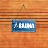 Sauna 5x10 Hanging Plus Wall or Door Sign | Gym and Spa Signage