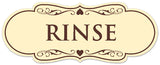 Signs ByLITA Designer Rinse Sign - Easy Installation | Durable Wall or Door Sign