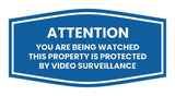 Signs ByLITA Fancy Attention You Are Being Watched This Property is Protected by Video Surveillance Sign - Security Signs | Durable Material | Easy Installation Wall or Door Sign