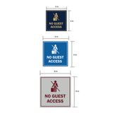 Signs ByLITA Square No Guest Access (Stick Man) Wall or Door Sign