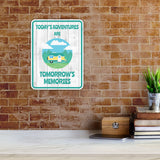 Portrait Round Plus Today's Adventures Are Tomorrow's Memories Door or Wall Sign | Camping RV Decoration