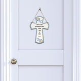For you, O Lord, are my hope, my trust, O Lord, from my youth. Psalm 71:5 11.5" x 8" Cross Hanging Sign | Rustic Twine | Inspiring Religious Bible Decor