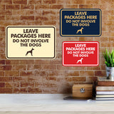 Signs ByLITA Classic Framed Leave Packages Here Do not Involve the Dogs Entrance Wall or Door Sign
