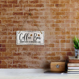 Coffee Bar Love Is Brewing 5x10 Hanging Plus Wall or Door Sign | Home Decor