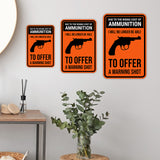 Portrait Round Plus Due to the Rising Cost of Ammunition I Will no Longer Be Able to Offer a Warning Shot Wall or Door Sign | Easy Installation | 2nd Amendment Imitation Warning Signs