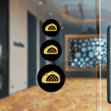 Circle Plus Taco Neon Graphic Style Wall or Door Sign | Live Streamer Gaming Themed Decoration