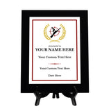 Shooting Customizable Black Frame Wooden Award Plaque | Easel Mount Option | Achievement and Recognition Personalizable Plaques