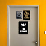 Signs ByLITA Portrait Round Fire Blanket Door or Wall Sign Easy Installation | Health And Safety | Building And Danger Signs