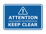 Signs ByLITA Classic Framed Attention: Machinery in Operation - Keep Clear Door or Wall Sign Easy Installation | Health And Safety | Building And Warning Signs