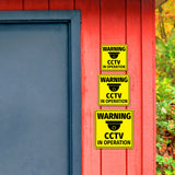 Square Plus Warning CCTV In Operation Wall or Door Sign | Home and Business Security