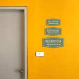 Fancy Plus Restroom (Left Arrow) Wall or Door Sign | Business and Workplace Bathroom Signage