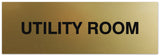 Signs ByLITA Basic Utility Room Sign - Laser-Engraved Lettering | Durable ABS Plastic | Vibrant Colors | Powerful Foam Tape