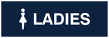 Signs ByLITA Basic Ladies Figurine Sign - Laser-Engraved Lettering | Durable ABS Plastic | Vibrant Colors | Powerful Foam Tape