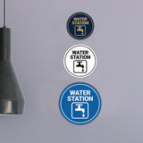 Circle Water Station Wall or Door Sign