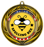 All Quality Wreath Design Spelling Bee Medal | Competition | High Quality Metal Medal - 1st, 2nd, 3rd Place