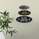 Signs ByLITA Oval Do Not Litter Area Under Video Surveillance Sign - Laser-Engraved Lettering | Durable ABS Plastic | Vibrant Colors | Powerful Foam Tape