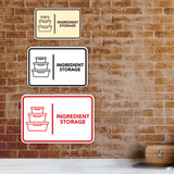 Signs ByLITA Classic Framed Ingredient Storage Door or Wall Sign Easy Installation | Health And Safety | Building And Hospitality Signs