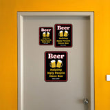 Portrait Round Plus Beer Helping Ugly People Have Sex Since 1862! Wall or Door Sign | Funny Naughty Decor
