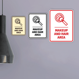 Signs ByLITA Portrait Round Makeup And Hair Area Door or Wall Sign Easy Installation | Directing Artists & Co-Workers | Music | Concert | Festivals