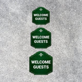 Heritage Plus Welcome Guests Wall or Door Sign | Public Spaces Signage