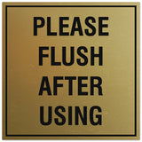 Signs ByLITA Square Please Flush After Using Sign - Easy Installation | Durable Material