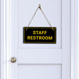 Staff Restroom 5x10 Hanging Plus Wall or Door Sign | Office Décor