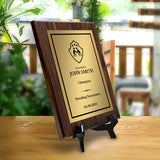 Wrestling Customizable Wooden Award Plaque | Easel Mount Option | Achievement and Recognition Personalizable Plaques