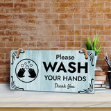 Please Wash Your Hands Thank You 5x10 Hanging Wall or Door Sign