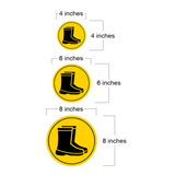 Circle Plus Safety Boots Wall or Door Sign | Easy Installation | Health & Safety Signage