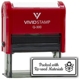 All Quality Packed With Re-used Materials Self-Inking Rubber Stamp | Business and Packaging Stamps