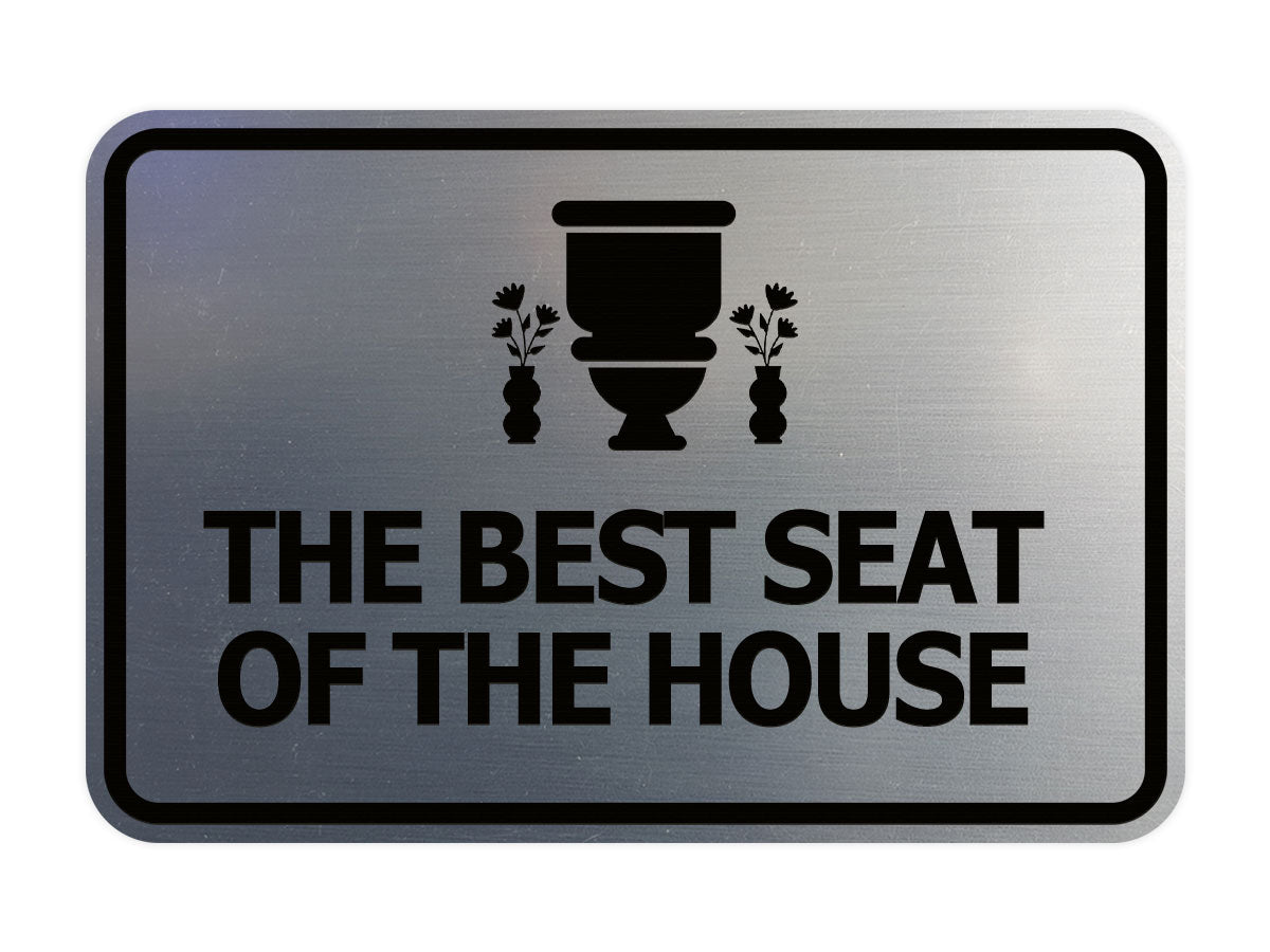 Signs ByLITA Classic Framed The Best Seat Of The House Wall or Door Sign