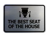 Signs ByLITA Classic Framed The Best Seat Of The House Wall or Door Sign