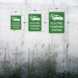 Portrait Round Plus Electric Charging Station Door or Wall Sign | Electric Vehicle Charging Station | Parking