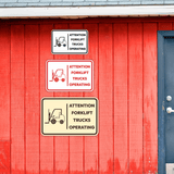 Signs ByLITA Classic Framed Attention! Forklift Trucks Operating Door or Wall Sign Easy Installation | Health And Safety | Building And Hospitality Signs