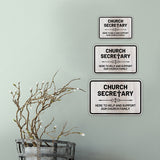 Classic Framed Plus Church Secretary – Here To Help and Support Our Church Family Door or Wall Sign | Church and Place of Worship Signs
