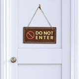 Do Not Enter 5x10 Hanging Wall or Door Sign | Warm Welcoming Signage For Homes