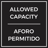 Signs ByLITA Square Allowed Capacity Door or Wall Sign | Spanish Bilingual Business And Office Signs