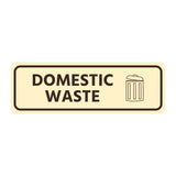 Signs ByLITA Standard Domestic Waste Door or Wall Sign Durable ABS Plastic | Laser Engraved | Easy Installation | Elegant Design