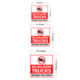 Square Plus No Delivery Trucks Beyond This Point Wall or Door Sign | Health & Safety Warehouse Business Signage