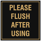Signs ByLITA Square Please Flush After Using Sign - Easy Installation | Durable Material