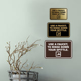 Signs ByLITA Classic Framed Use A Faucet, To Rinse Down Your Spittle Wall or Door Sign