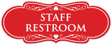 Signs ByLITA Designer Staff Restroom Sign - Easy Installation | Durable Wall or Door Sign