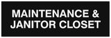 Signs ByLITA Basic Maintenance & Janitor Closet Sign - Easy Installation | Durable Material