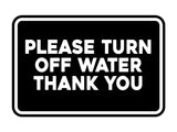 Signs ByLITA Classic Framed Please Turn Off Water Thank You Door or Wall Sign | Eco-Friendly Home Signs