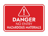Signs ByLITA Classic Framed Danger: No Entry - Hazardous Materials Door or Wall Sign Easy Installation | Health And Safety | Building And Warning Signs